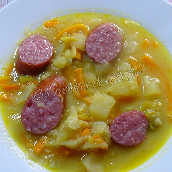 Soupe de légumes à la saucisse de Montbéliard à l'autocuiseur21