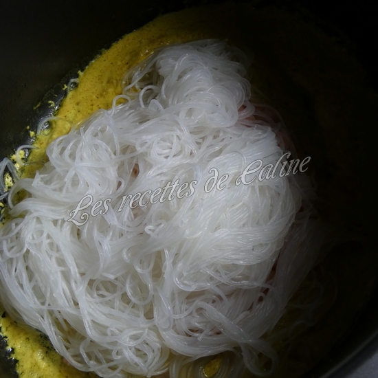 Cocotte de noodle aux crevettes et crème de coco à l'autocuiseur13