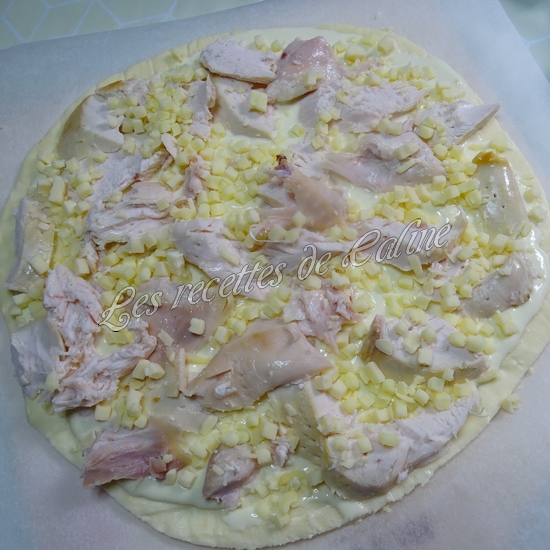 pizza à la crème de camembert et poulet05