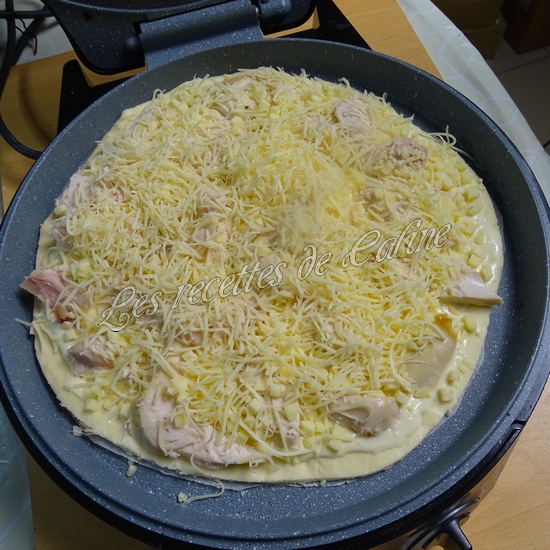 pizza à la crème de camembert et poulet07