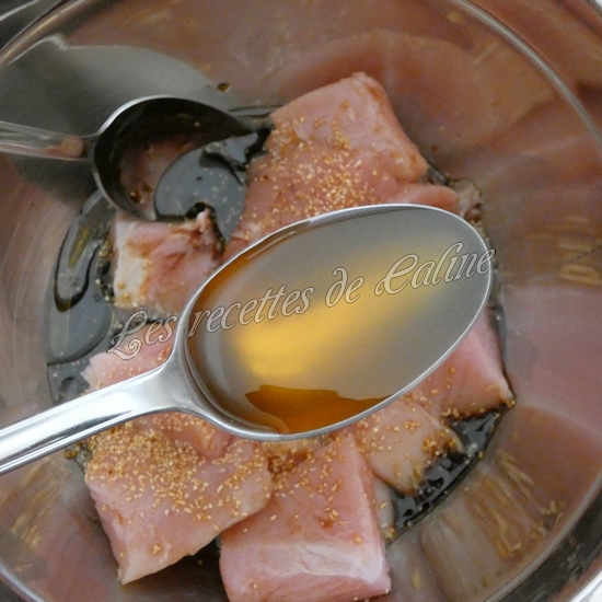 Brochettes de poulet au miel et au soja05