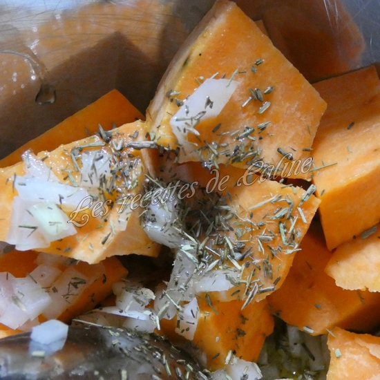 Dés de patate douce aux baies de timur10