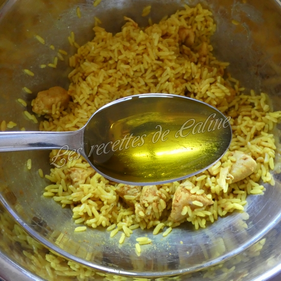 Salade de riz au poulet à l'indienne12