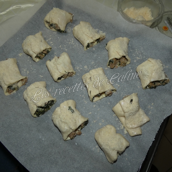 Roulés à la saucisse et aux épinards13