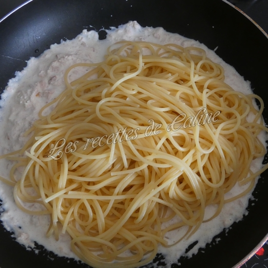 spaghetti au thon façon carbonara08