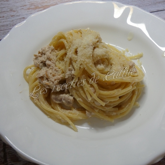 spaghetti au thon façon carbonara10