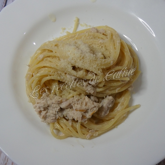 spaghetti au thon façon carbonara11
