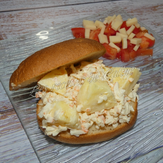 Burger frais surimi ananas10