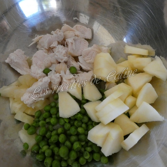 Salade au poulet, ananas et pomme13