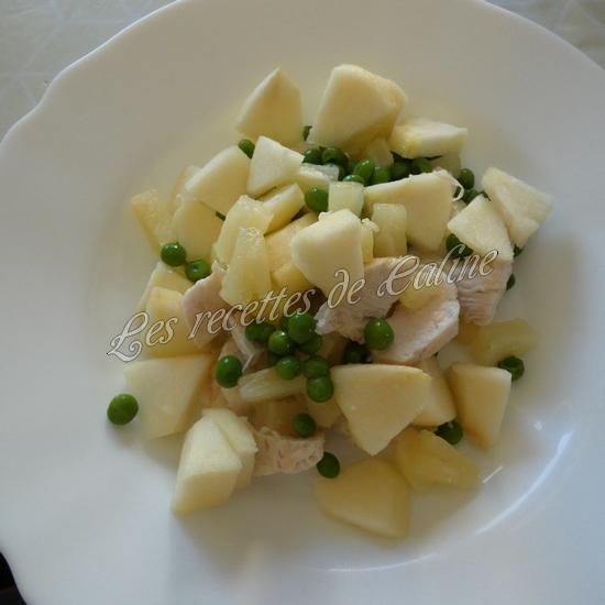 Salade au poulet, ananas et pomme15