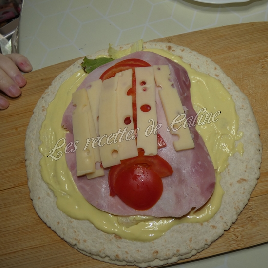 Wraps gourmands jambon fromage et sauce blanche12