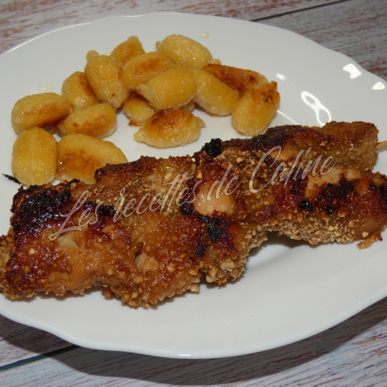 Brochettes de poulet en croûte de noix de cajou13