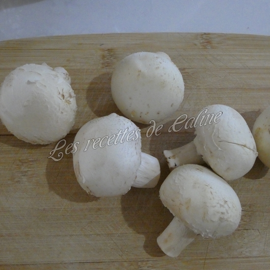 Escalope de dinde à la poitrine fumée et champignons de Paris03