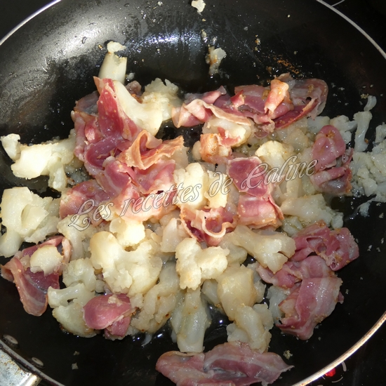 Linguine à la pancetta au chou fleur et à l’ail08