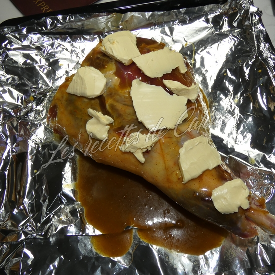 Gigot d'agneau laqué au miel, moutarde et curry07