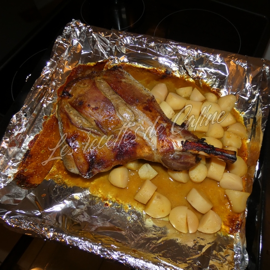 Gigot d'agneau laqué au miel, moutarde et curry08