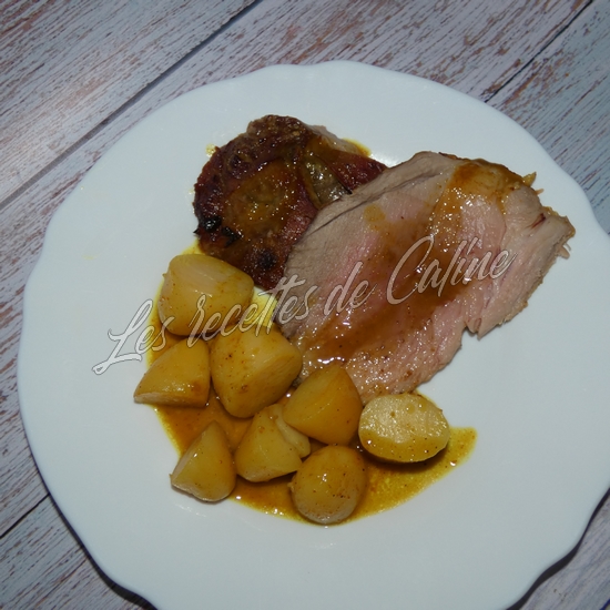 Gigot d'agneau laqué au miel, moutarde et curry09