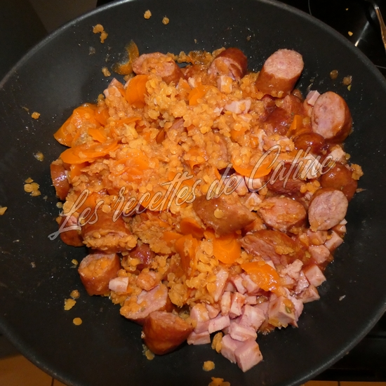 Potée de lentilles corail à la saucisse de Morteau13