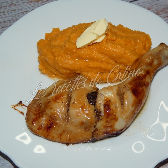 cuisse de poulet au miel de coriandre et sa purée de patates douces11