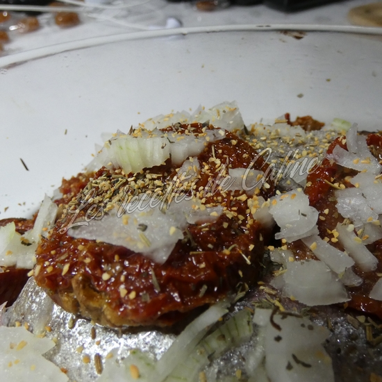 Truites au four sur lit de tomates séchées09