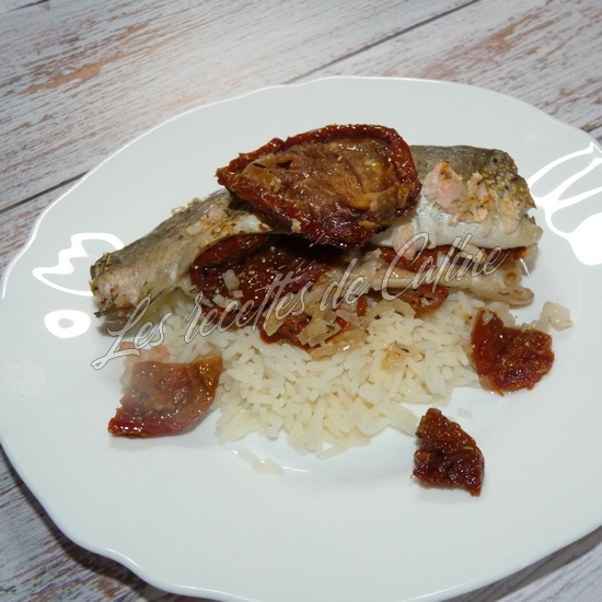 Truites au four sur lit de tomates séchées11