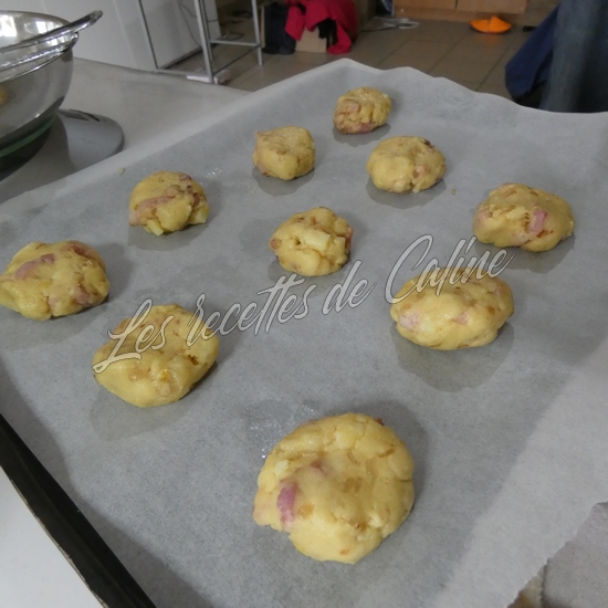 cookies oignons, cantal et lardons recette partenaire15