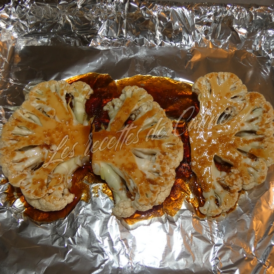 Steak de chou fleur mariné10