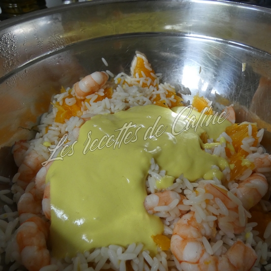 Salade de riz aux crevettes, orange et noix de cajou14