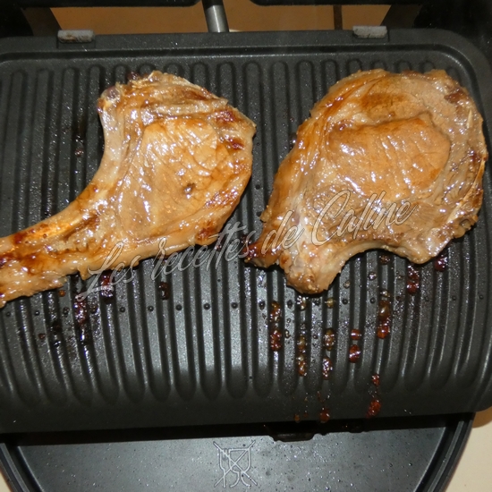 Côtes de Porc marinées (Teriyaki maison) et Nouilles udon maison sautées09