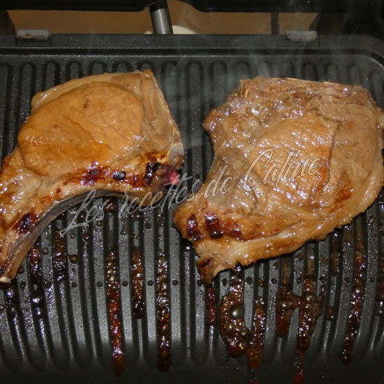 Côtes de Porc marinées (Teriyaki maison) et Nouilles udon maison sautées10