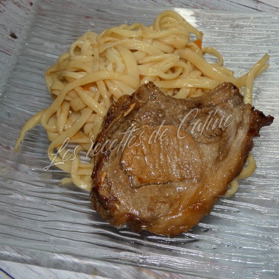 Côtes de Porc marinées (Teriyaki maison) et Nouilles udon maison sautées13