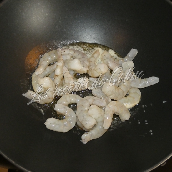 Spaghetti aux crevettes et beurre à l’ail01