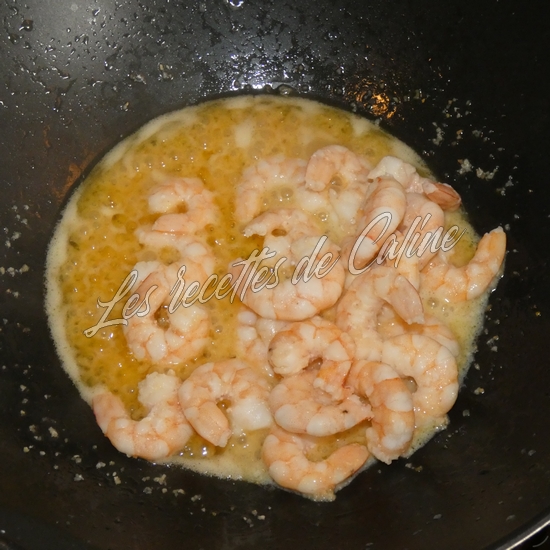Spaghetti aux crevettes et beurre à l’ail10