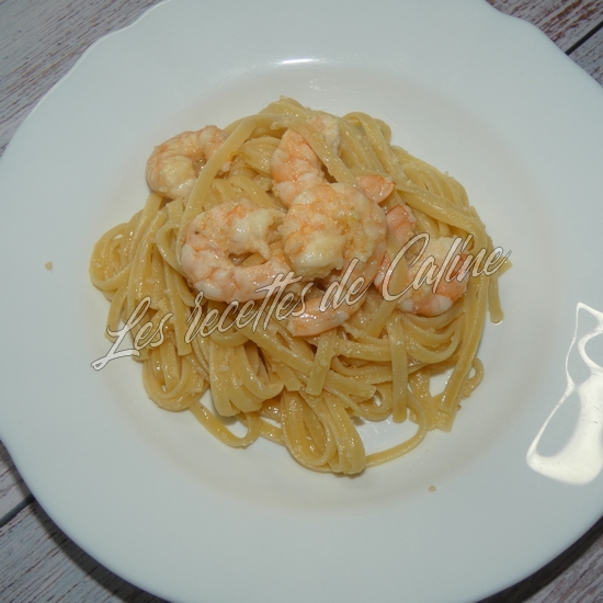 Spaghetti aux crevettes et beurre à l’ail14