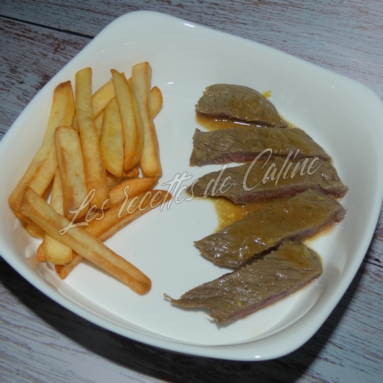 Steak de bœuf mariné à la bière et moutarde13