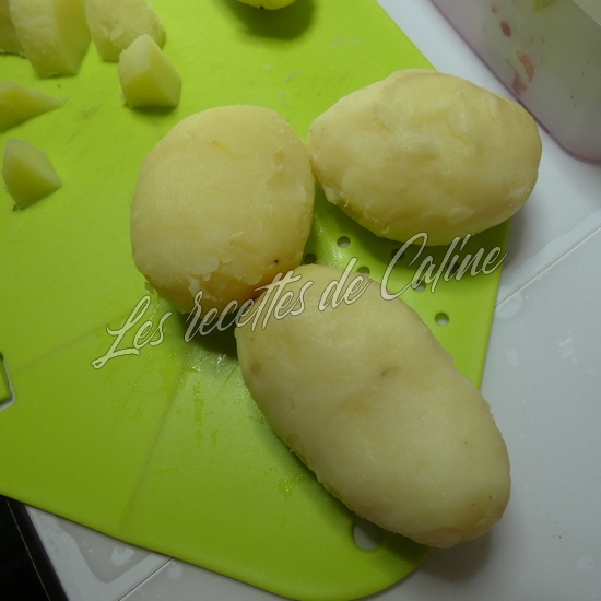 Saucisses et pommes de terre en salade01