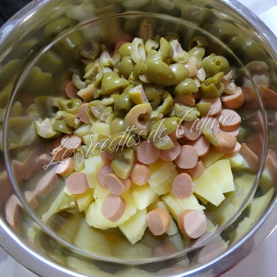 Saucisses et pommes de terre en salade07