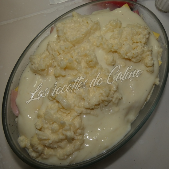 Lasagne au chou fleur et jambon16