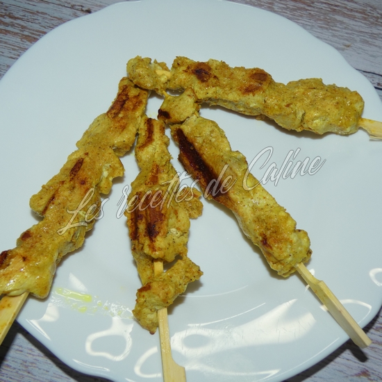 Brochettes de poulet marinées au curry et citron10