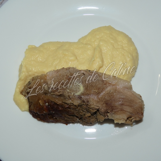 Confit de porc et sa purée de chou fleur11