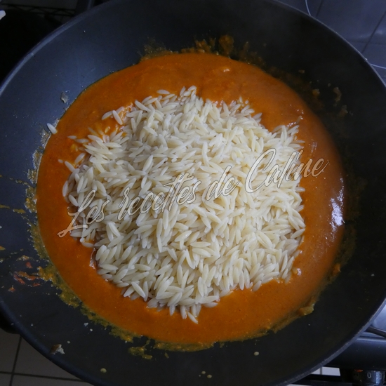 Orzo au curry et aux crevettes10
