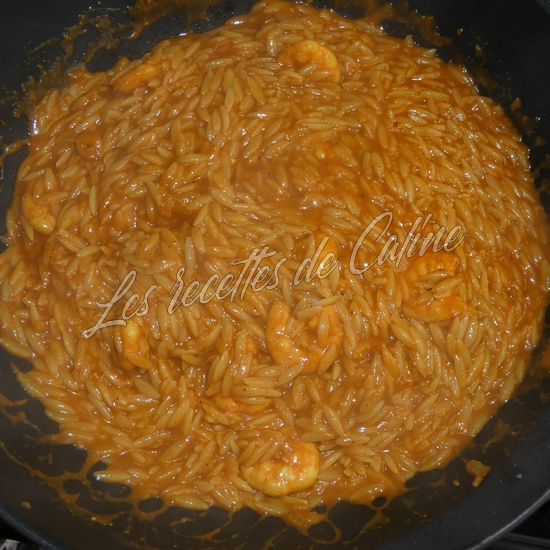 Orzo au curry et aux crevettes11