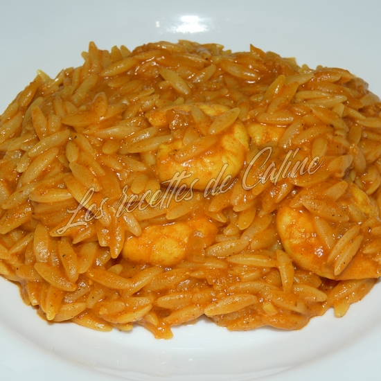Orzo au curry et aux crevettes14