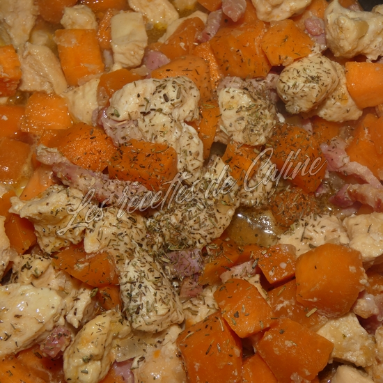 Gratiné de patate douce et poulet15